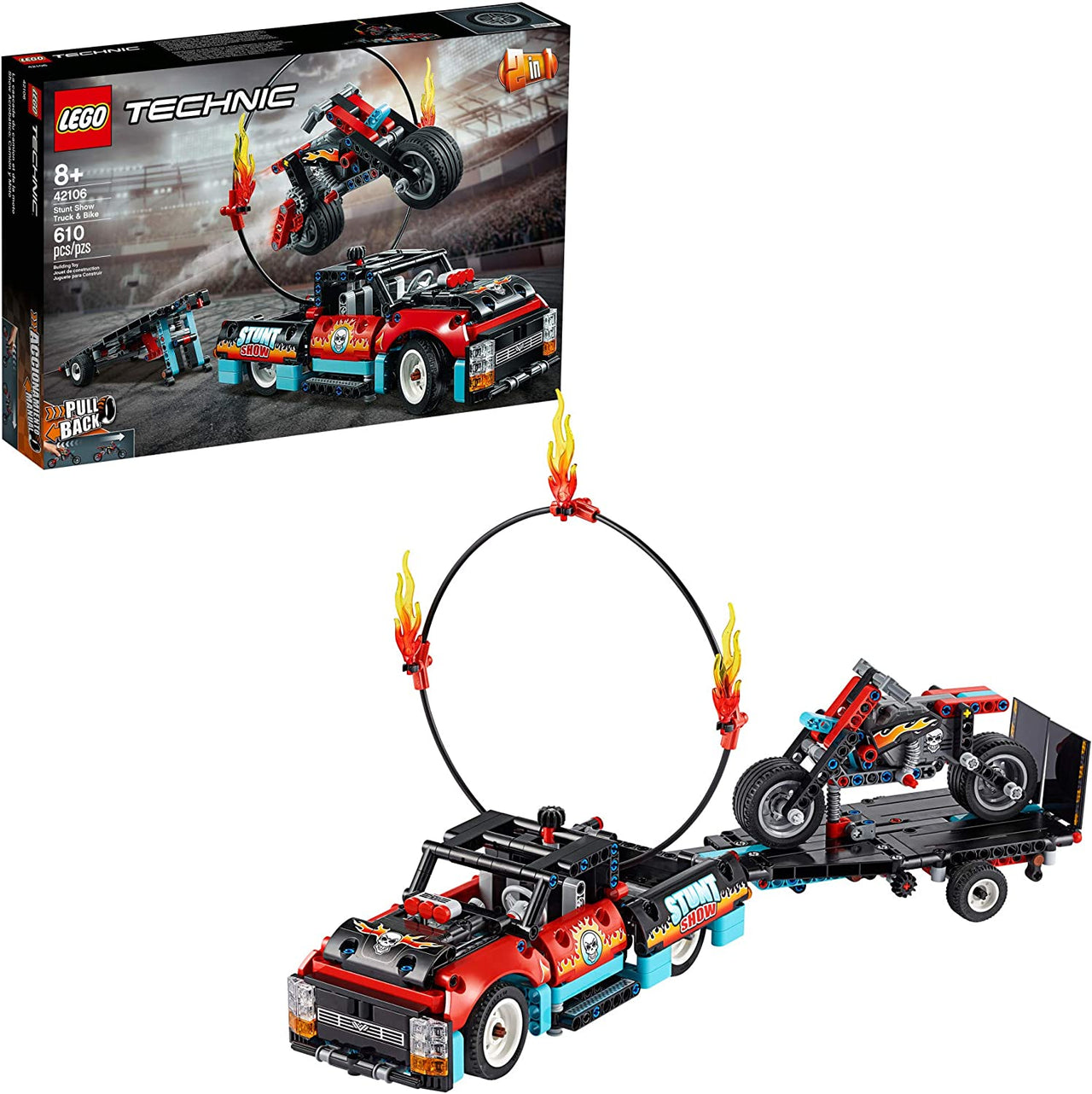 42106 LEGO Technic Motocicleta Camión & Remolque (610 Piezas) - KATZER