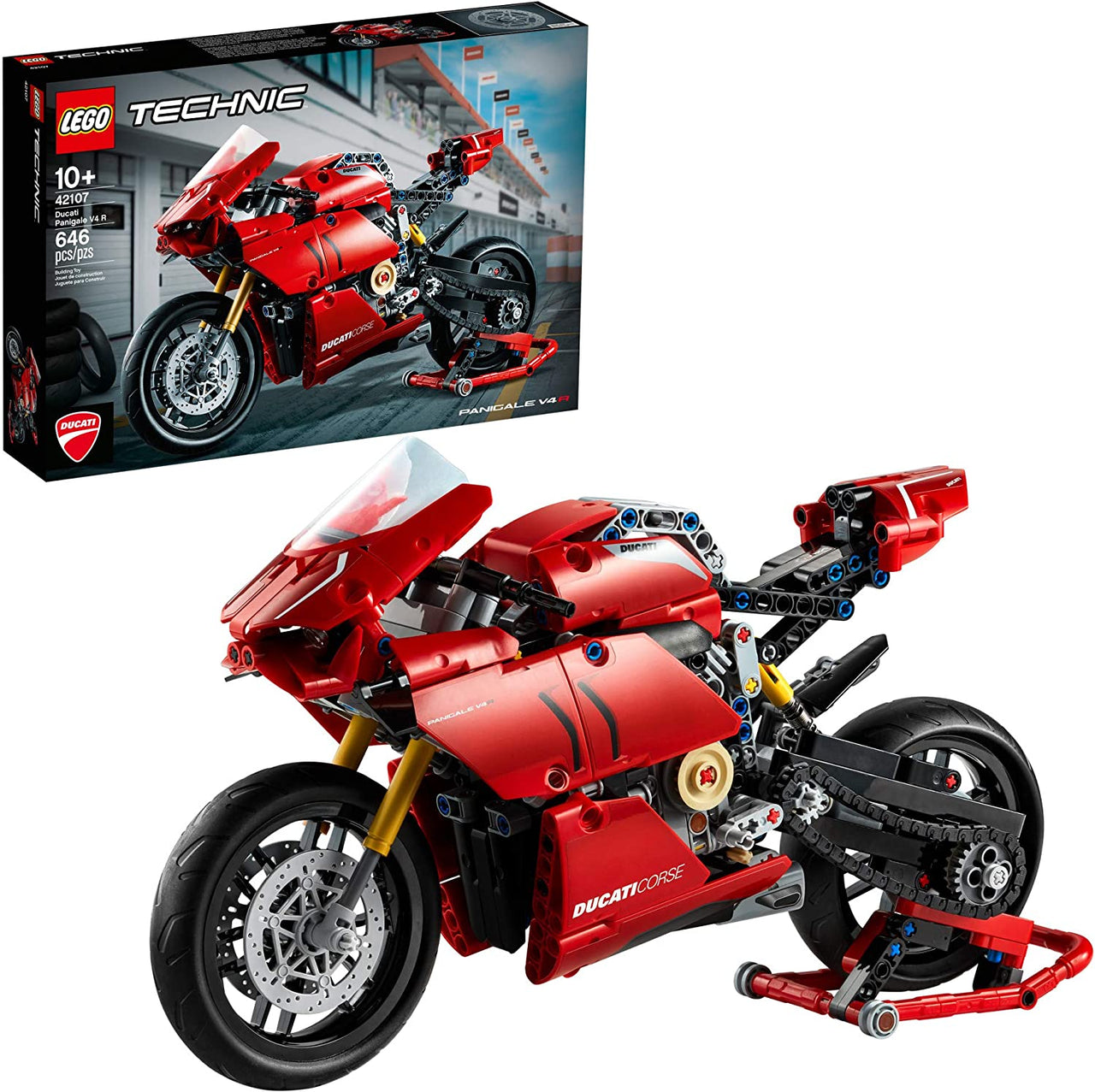 42107 LEGO Technic Motocicleta Ducati Panigale V4 R (646 Piezas) - KATZER