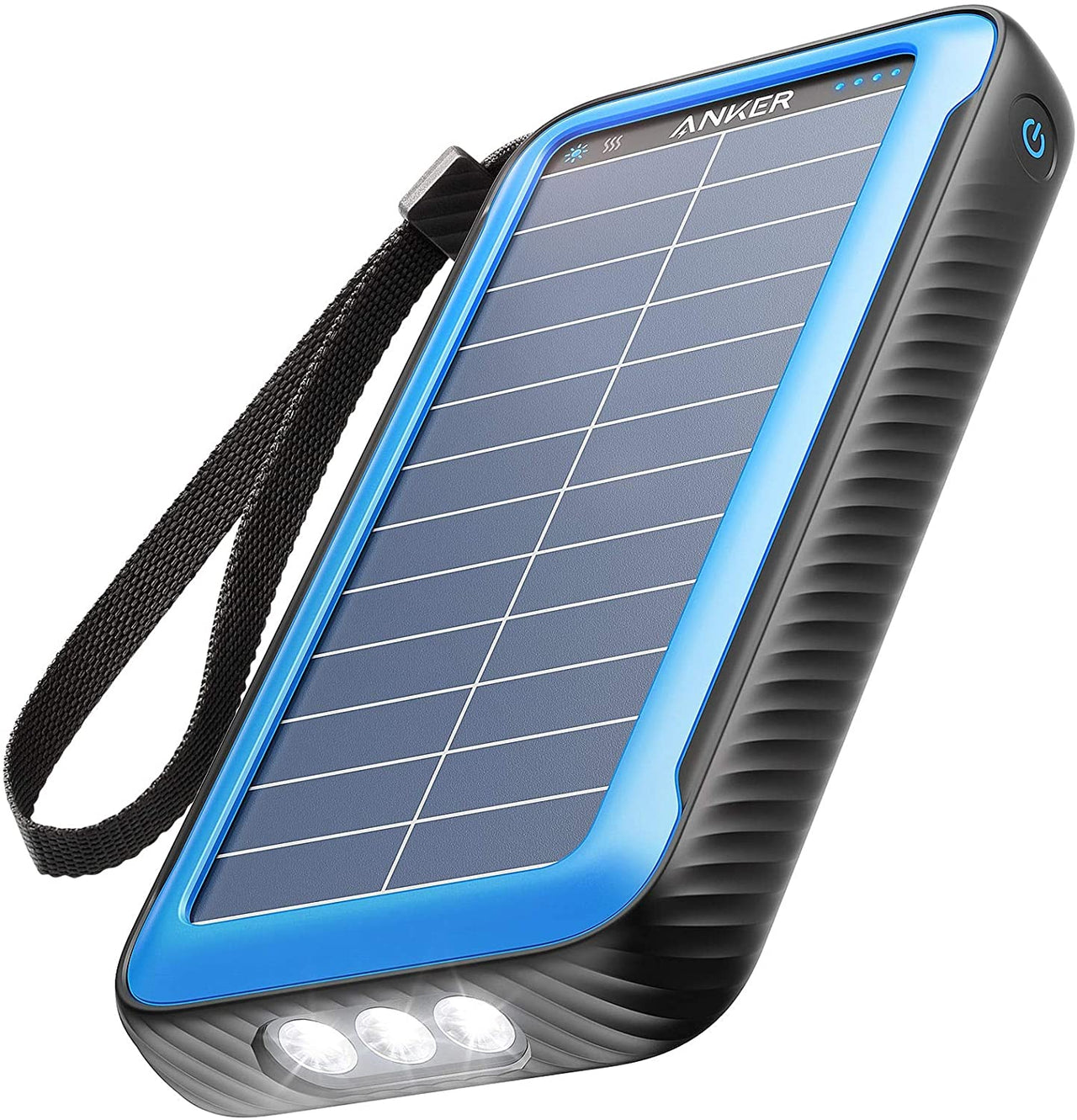 Cargador Portátil Solar Anker PowerCore de 20,000 mAh. + Linterna con Tecnología Militar IP65 Resitente al Polvo y Agua - KATZER