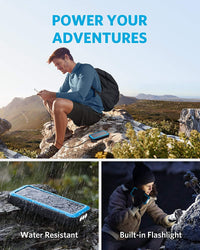 Thumbnail for Cargador Portátil Solar Anker PowerCore de 20,000 mAh. + Linterna con Tecnología Militar IP65 Resitente al Polvo y Agua - KATZER
