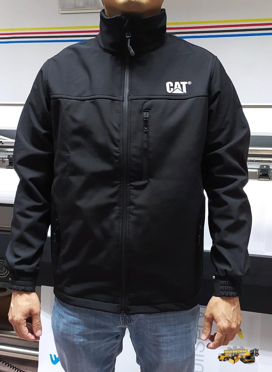 Casaca Caterpillar Soft Shell Negro - KATZER
