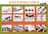 Thumbnail for ZT09072 Remolque Especial Drake 2x8 con Camabaja Direccional 7x8 Escala 1:50 - Vintage Burgundy - KATZER