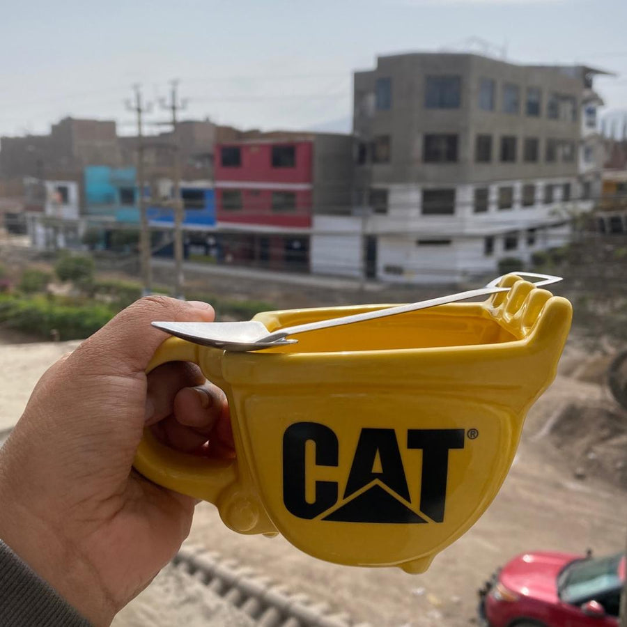 Taza Caterpillar En Forma de Cucharón - Amarillo