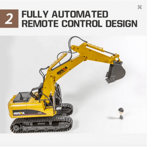 Excavadora Control Remoto Huina Escala 1:14