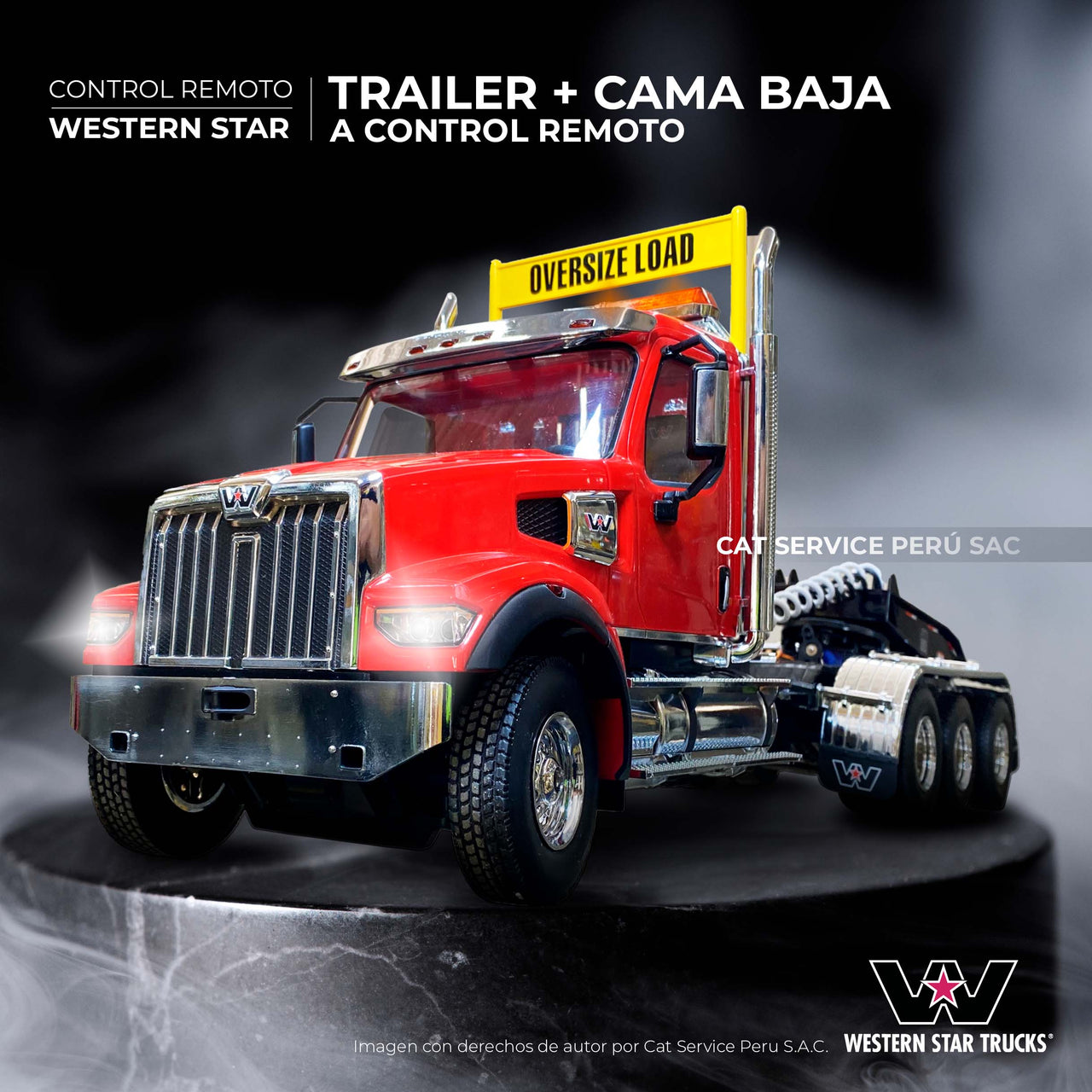 Cama Baja Western Star 49X Control Remoto Escala 1:16