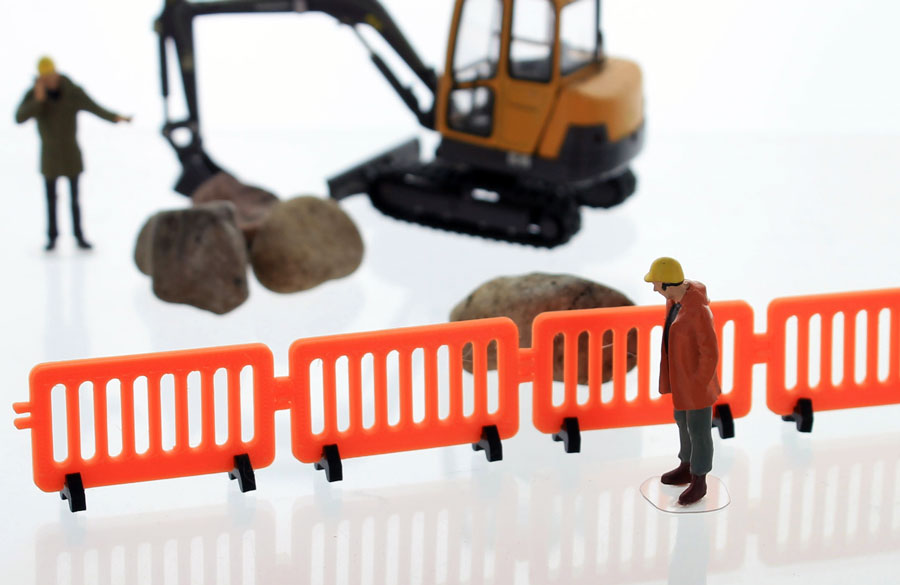 Barricadas Para Peatones (Paquete De 4) Escala 1:50