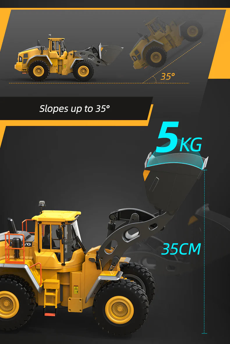 Cargador De Ruedas Volvo L260H Control Remoto Escala 1:16
