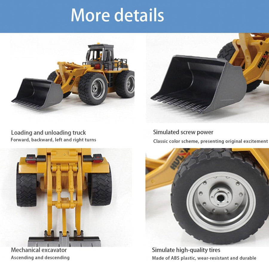 Cargador De Ruedas Control Remoto Huina Escala 1:18