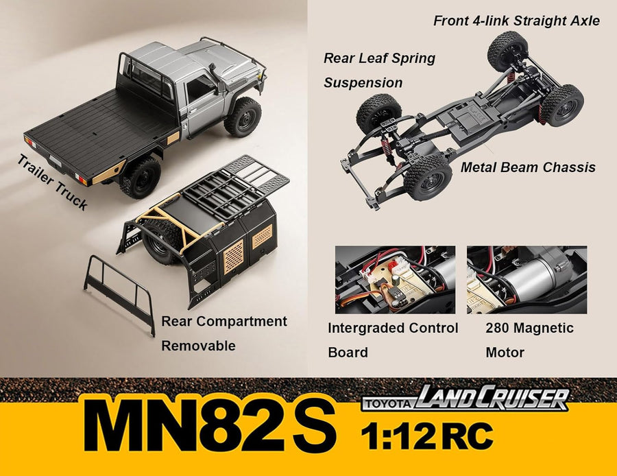 Auto Toyota Land Cruiser Pickup 4X4 A Control Remoto Escala 1:12