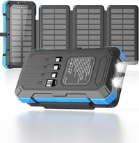Thumbnail for Kepswin 38800mAh Solar Portable Charger, 5V/3.1A Power Bank, Fast Charger, Type-C Ports with LED Flashlights, Perfect for Camping Trips 