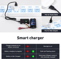 Thumbnail for Li-Ion Battery (JST red Connector) 2s 7.4V 1200 mAh Huina 1592/1593