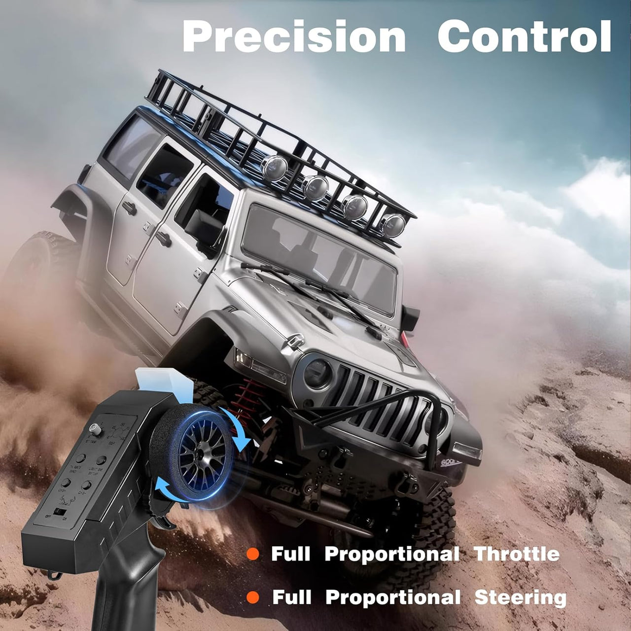 Auto Jeep Wrangler 4X4 Off Road A Control Remoto Escala 1:12