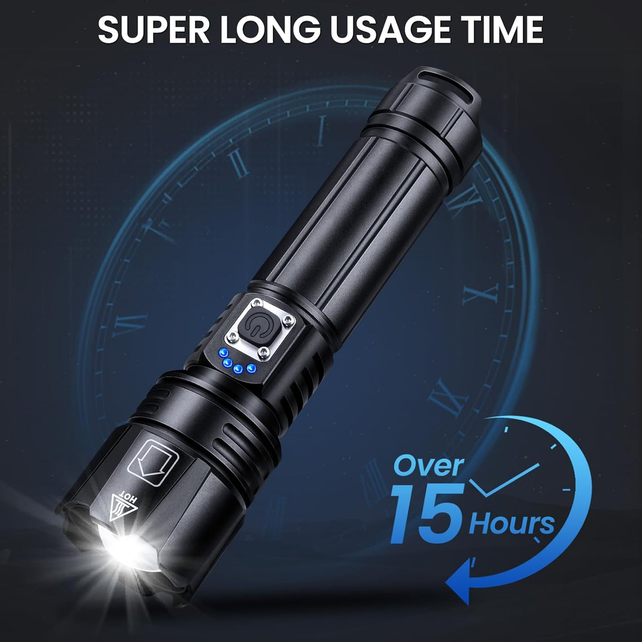 Linterna Led Recargable Intensa 90000 Lúmenes