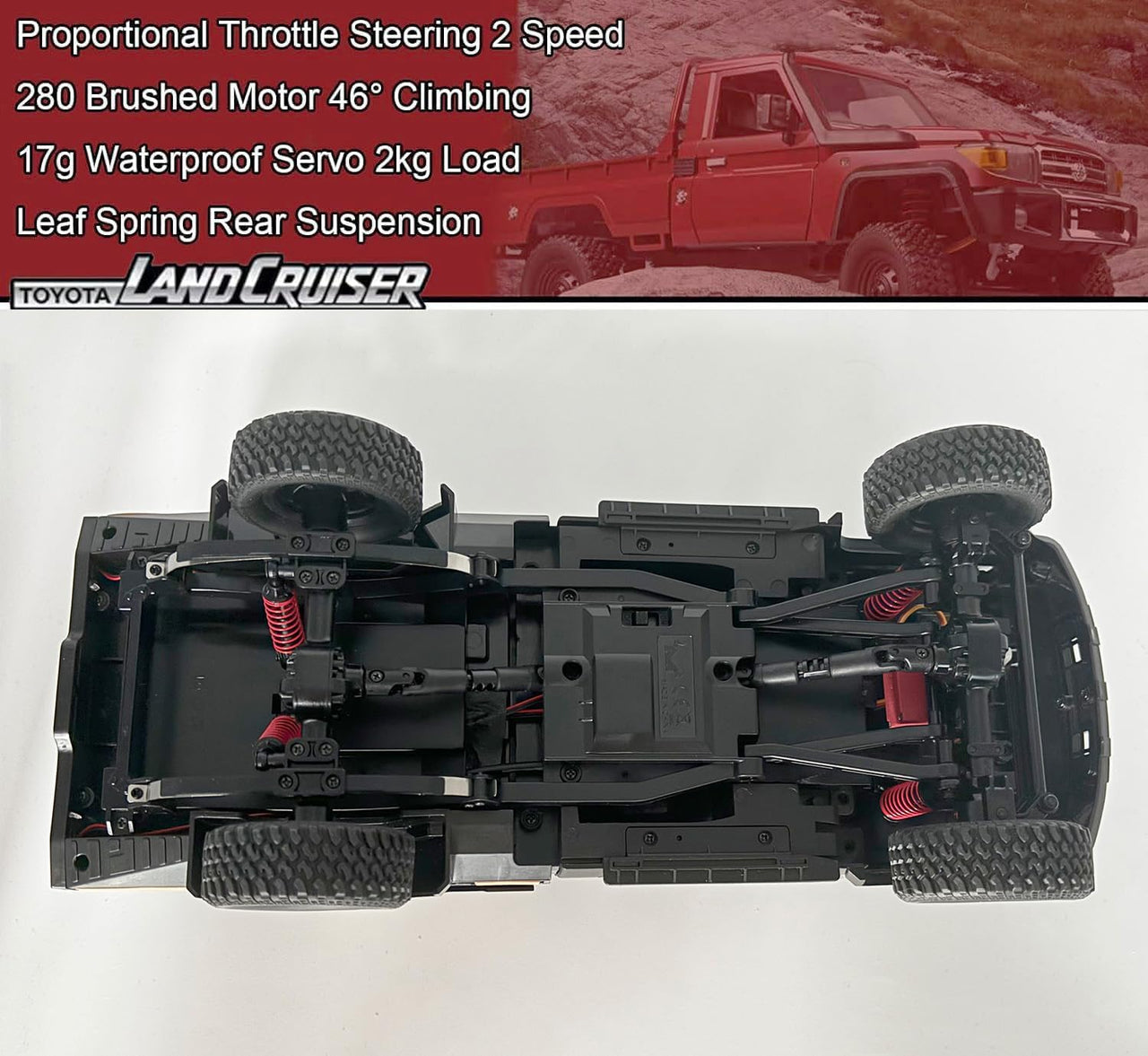 Auto Toyota Land Cruiser Pickup 4X4 A Control Remoto Escala 1:12
