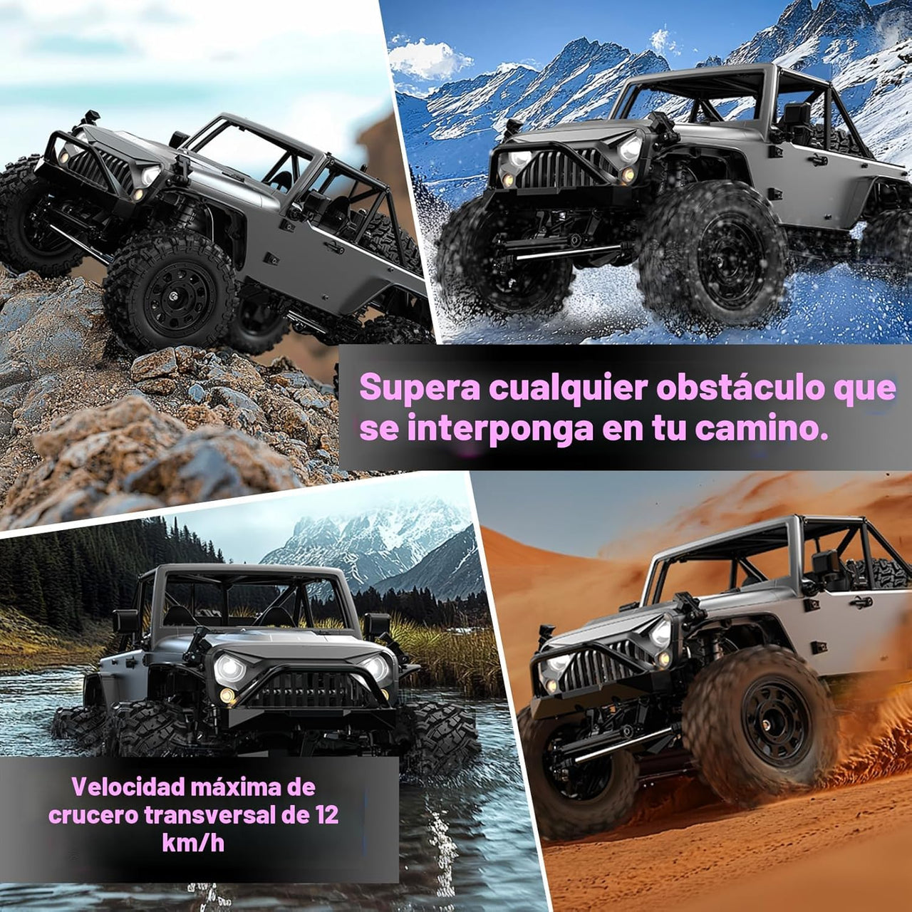 Auto Hyper Rock Crawlers 4X4 A Control Remoto Escala 1:12