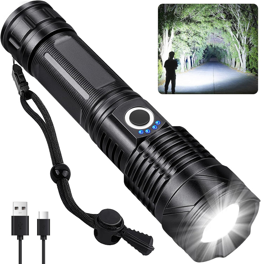 Linterna Led Recargable Intensa 990000 Lúmenes
