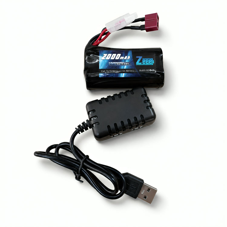 Li-Ion Battery (JST red Connector) 2s 7.4V 1200 mAh Huina 1592/1593