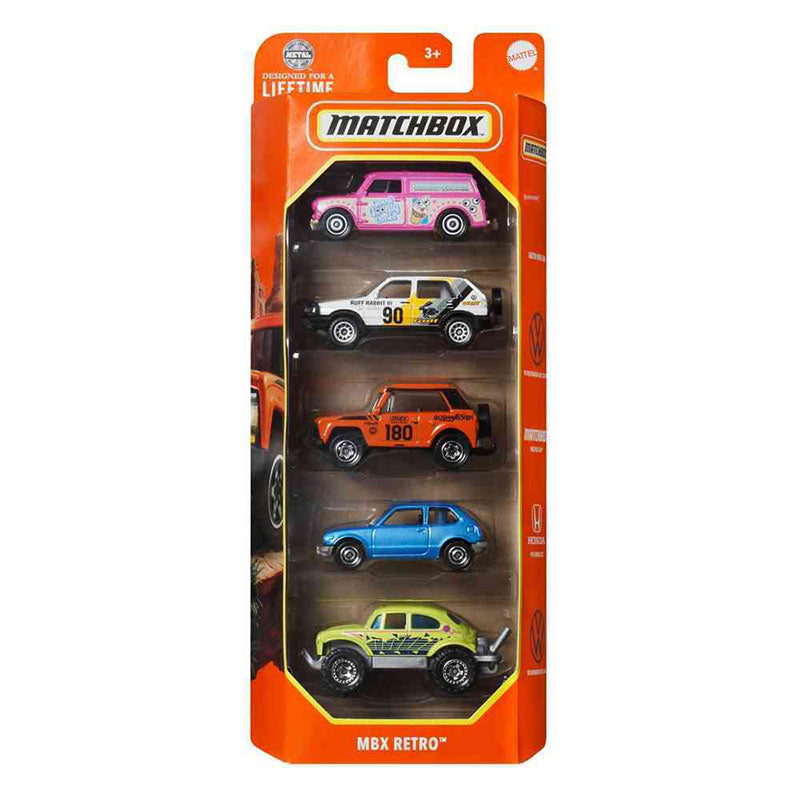 Set De 5 Autos Retro Matchbox Escala 1:64