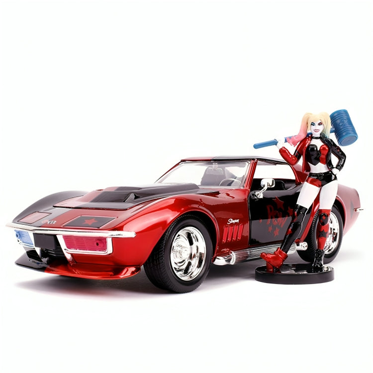 Auto Corvette Stingray Año 1969 & Harley Quinn Escala 1:24