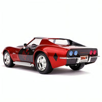 Thumbnail for Auto Corvette Stingray Año 1969 & Harley Quinn Escala 1:24