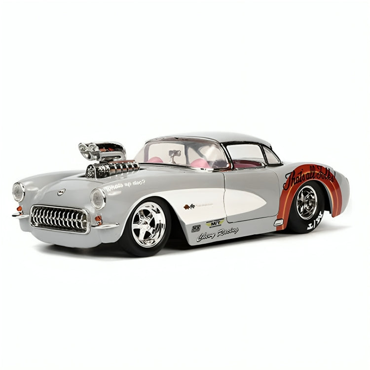 Auto Chevrolet Corvette Año 1956 & Bugs Bunny Escala 1:24
