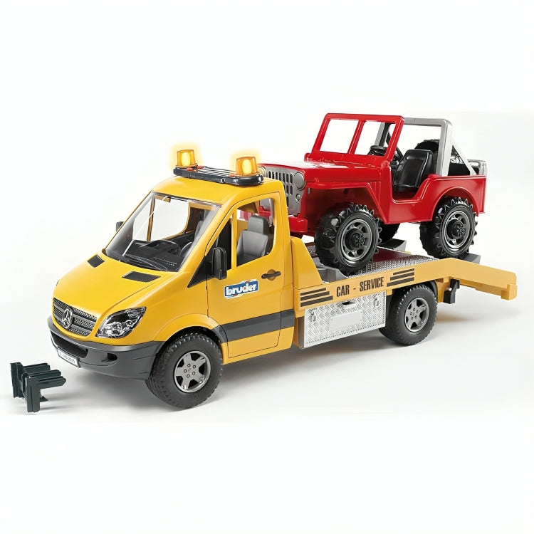 Camión De Servicio Mercedes Benz & Auto Jeep Escala 1:16
