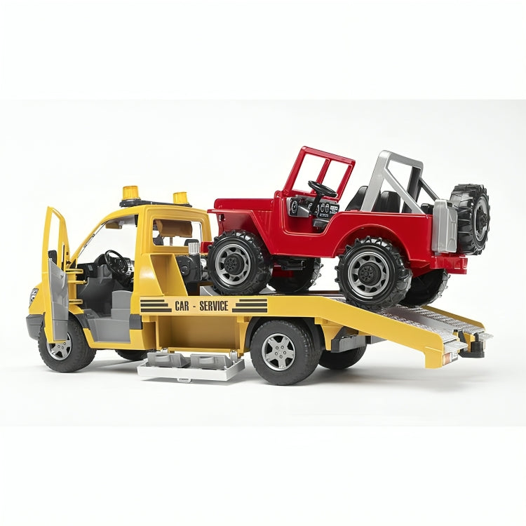 Camión De Servicio Mercedes Benz & Auto Jeep Escala 1:16