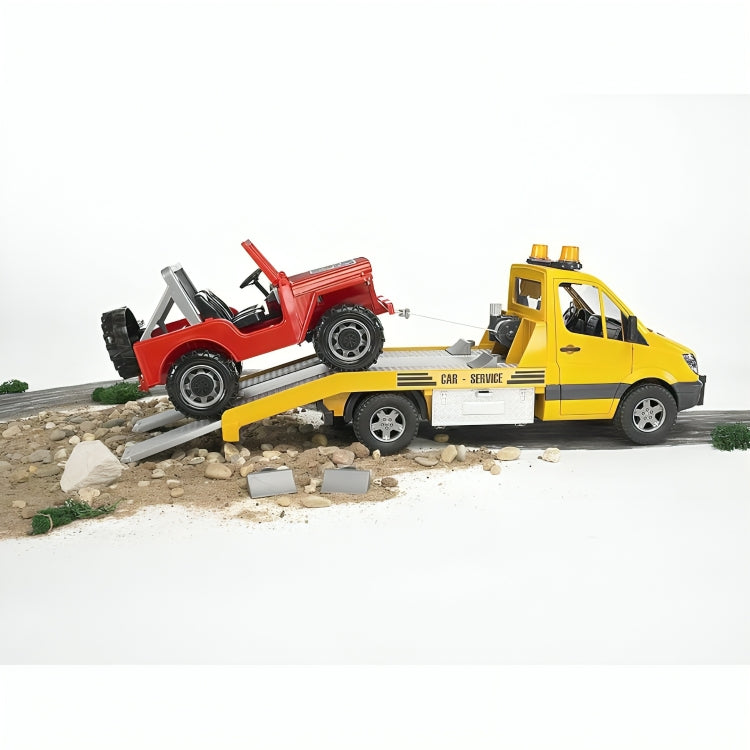 Camión De Servicio Mercedes Benz & Auto Jeep Escala 1:16