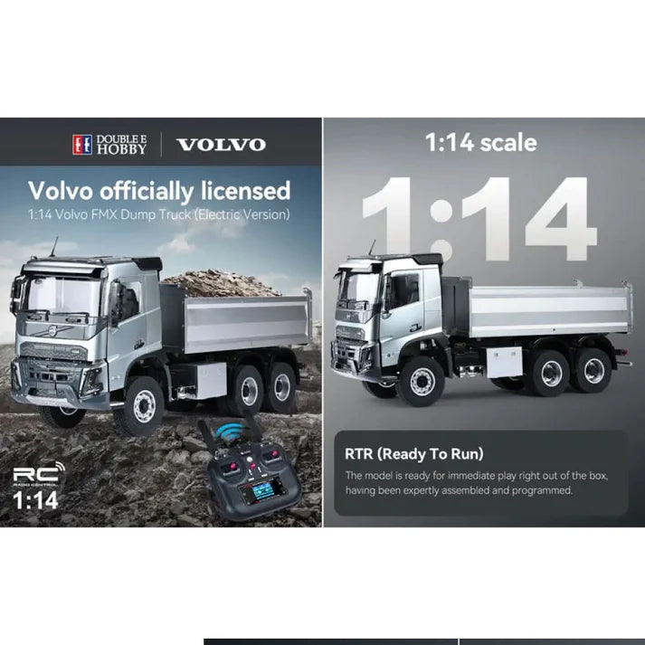 Volquete Volvo FMX 4X6 A Control Remoto Escala 1:14