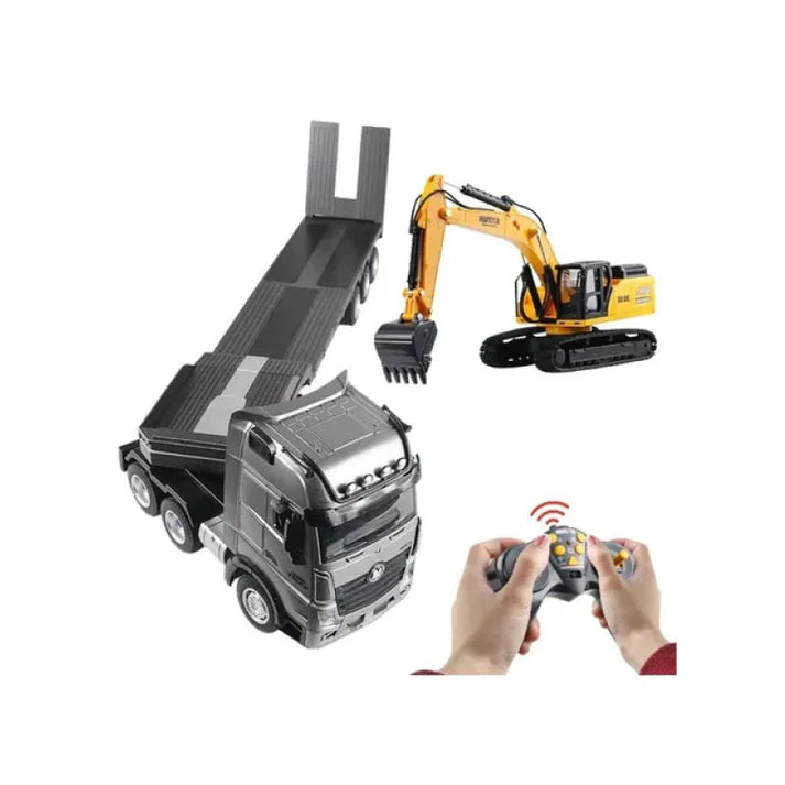 Camabaja & Excavadora Huina A Control Remoto Escala 1:18