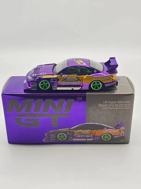 Nissan S15 Silvia Super Silhouette #555 Drift Japan #576 1:64 Scale Exclusive Edition