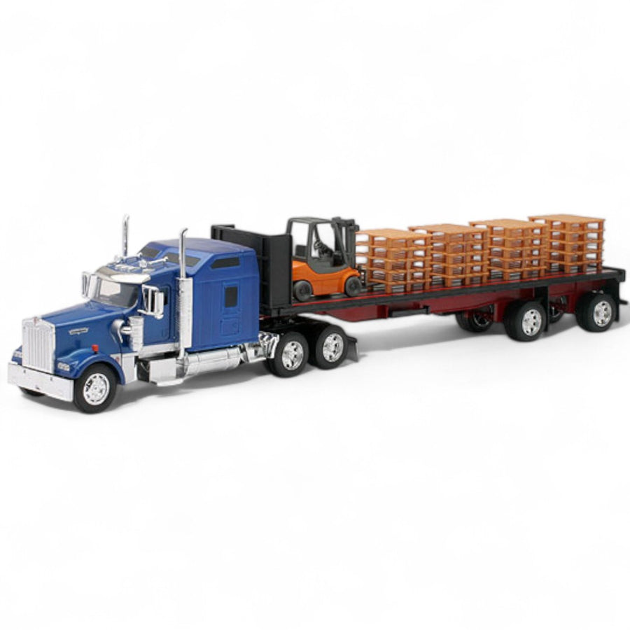 Cama Baja Kenworth W900 & Montacargas Escala 1:32 (Pre - Venta)