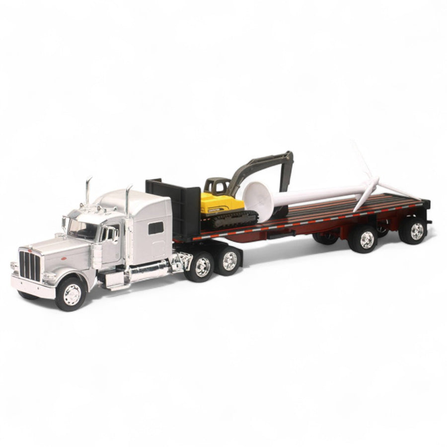 Cama Baja Peterbilt 389 & Excavadora Escala 1:32