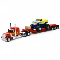 Thumbnail for Cama Baja Peterbilt Lowboy & Monster Truck Escala 1:32