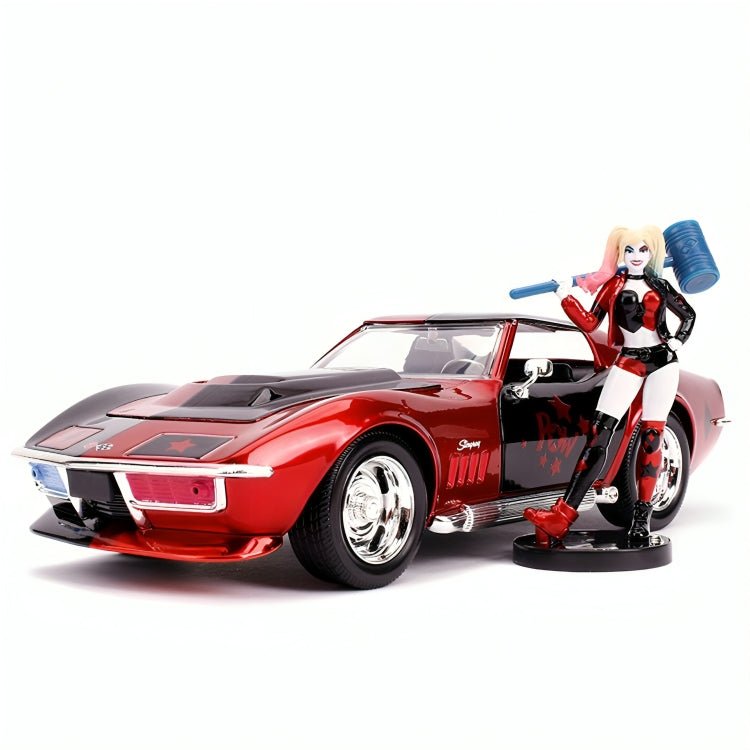 Auto Corvette Stingray Año 1969 & Harley Quinn Escala 1:24 - KATZER