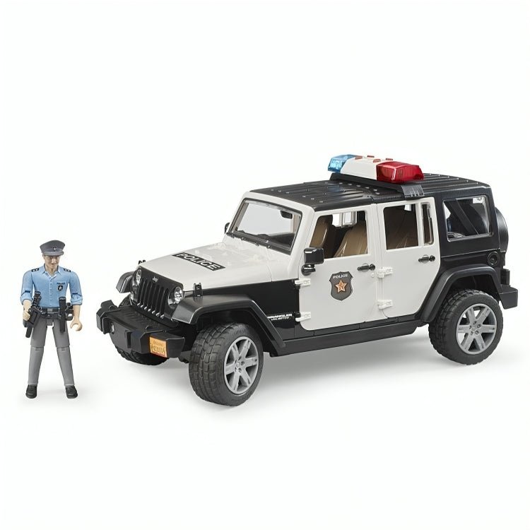 Auto De Policía Jeep Rubicon & Figura De Policía Escala 1:16 (Modelo Descontinuado) - KATZER