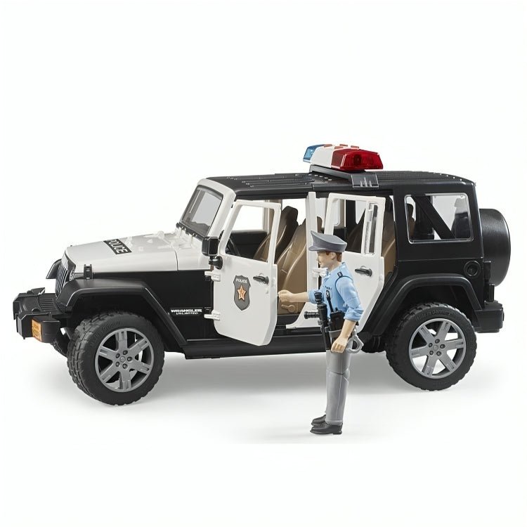 Auto De Policía Jeep Rubicon & Figura De Policía Escala 1:16 (Modelo Descontinuado) - KATZER