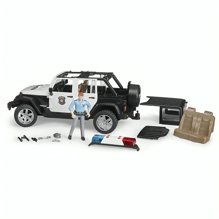 Auto De Policía Jeep Rubicon & Figura De Policía Escala 1:16 (Modelo Descontinuado) - KATZER