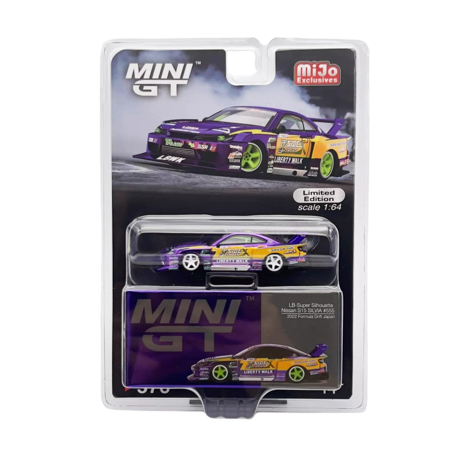 Auto Nissan S15 Silvia Super Silhouette 555 Drift Japan 576 Escala 1:64 Edición Exclusiva - KATZER
