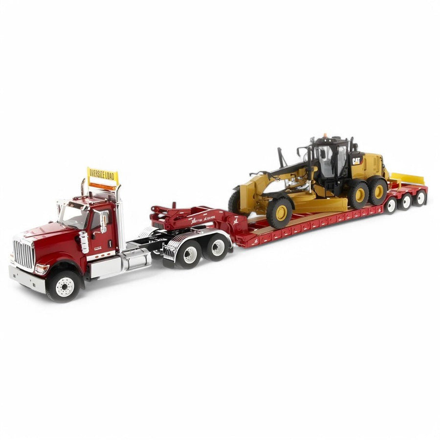 Cama Baja HX520 International & Motoniveladora 12M3 Escala 1:50 (Modelo Descontinuado) - KATZER