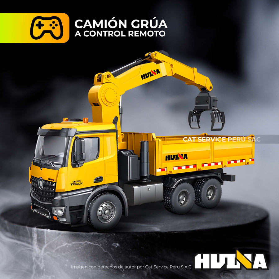 Camión Grúa Plataforma Control Remoto Escala 1:14 - KATZER