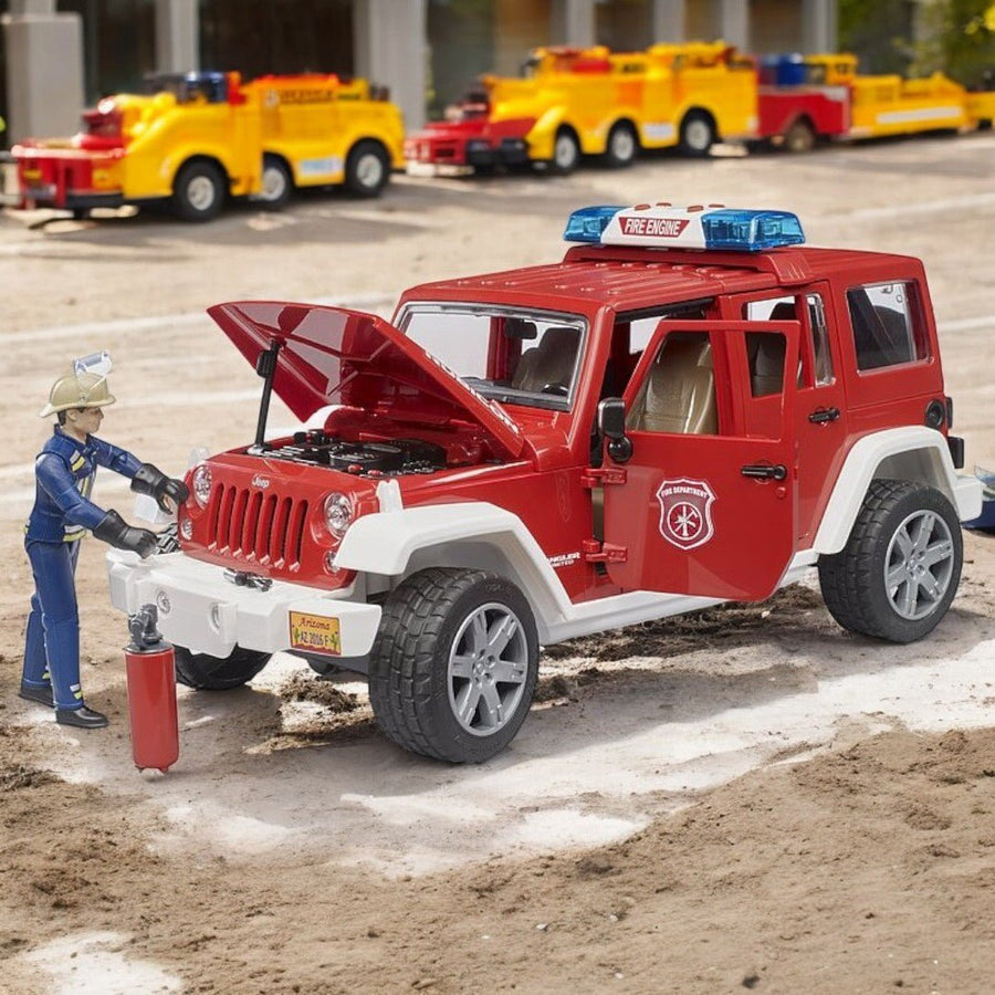 Camioneta De Bomberos Jeep Wrangler Rubicon Con Accesorios Escala 1:16 - KATZER