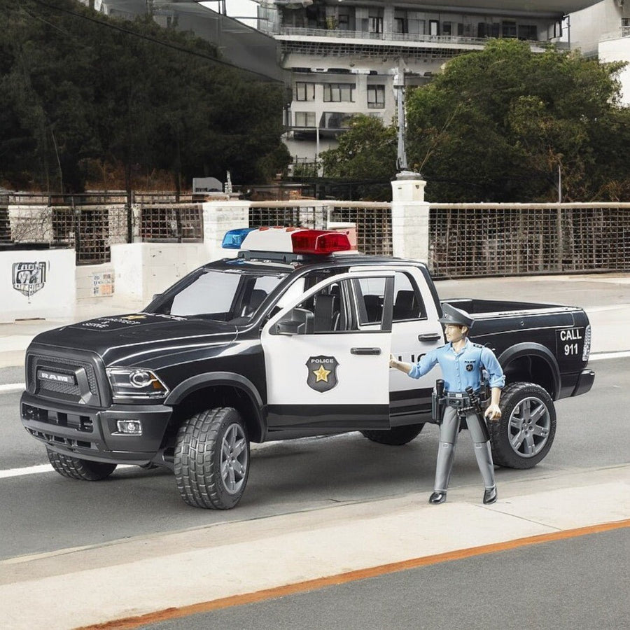 Camioneta De Policía Dodge Ram & Figura De Policía Escala 1:16 - KATZER