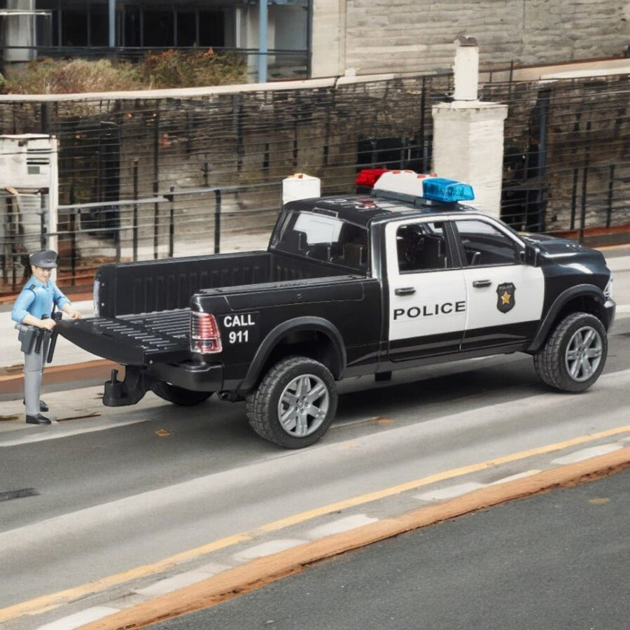 Camioneta De Policía Dodge Ram & Figura De Policía Escala 1:16 - KATZER