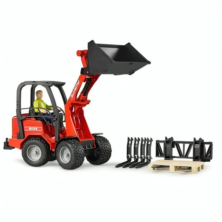 Cargador De Ruedas Schaffer 2034 Con Accesorios Escala 1:16 - KATZER