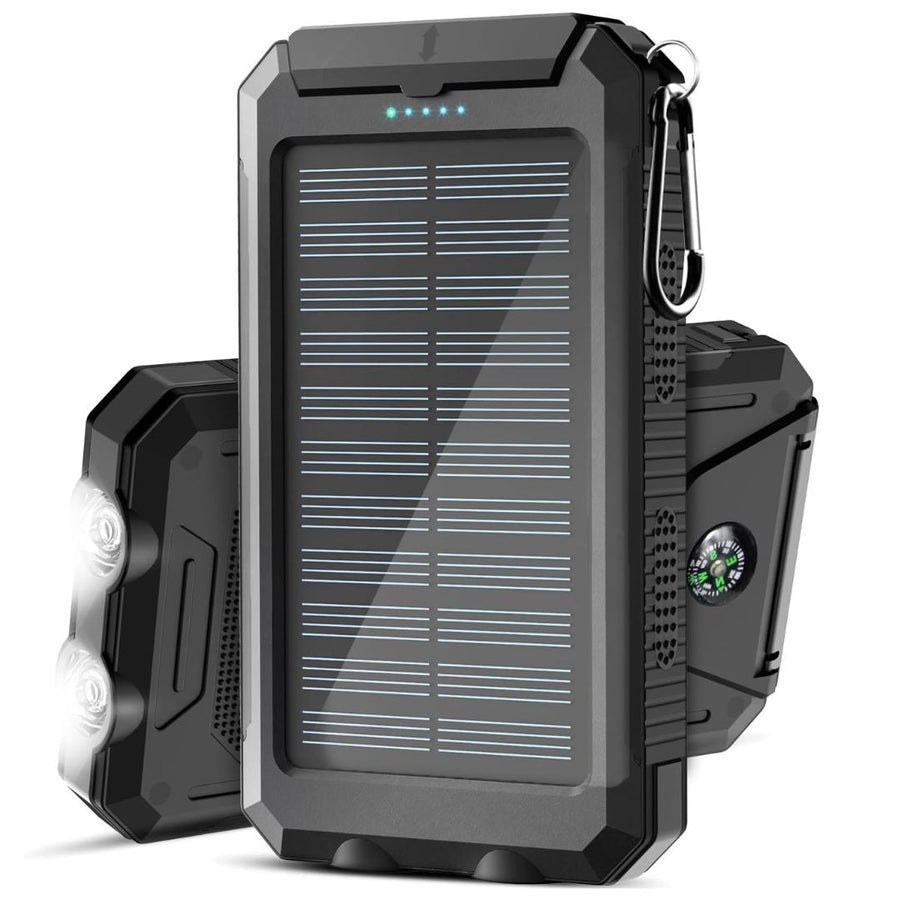 Cargador Portátil Solar Kepswin De 38800 mAh, Batería Externa De 5 V/3,1 A, Cargador Rápido, Puertos Tipo C Con Linternas LED, perfecto Para Viajes De Camping - KATZER
