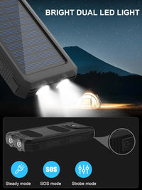 Thumbnail for Cargador Portátil Solar Kepswin De 38800 mAh, Batería Externa De 5 V/3,1 A, Cargador Rápido, Puertos Tipo C Con Linternas LED, perfecto Para Viajes De Camping - KATZER