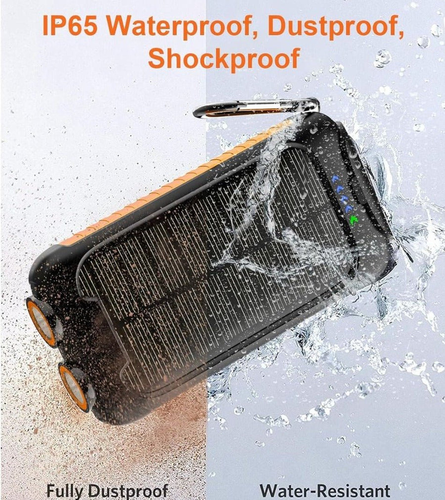 Cargador Portátil Solar YELOMIN De 38800 mAh, Batería Externa De 5 V/3,1 A, Cargador Rápido, Puertos Tipo C Con Linternas LED, perfecto Para Viajes De Camping - KATZER
