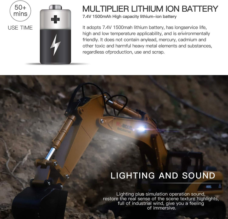 Excavadora A Control Remoto Escala 1:16 - KATZER