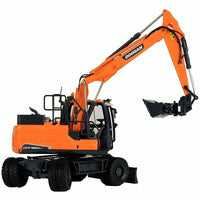 Thumbnail for Excavadora De Ruedas Doosan DX160W Escala 1:32 - KATZER